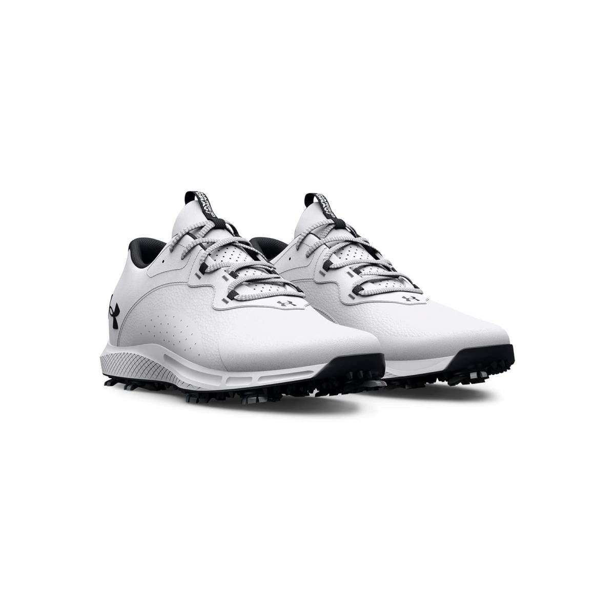 Man`s Sneakers Athletic Shoes Under Armour Charged Draw 2 White/White/Black