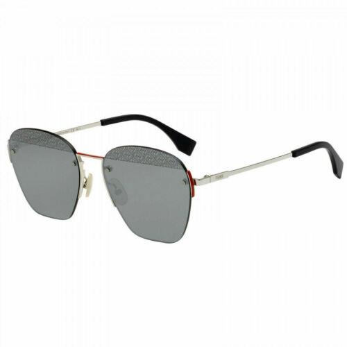 Fendi Fdm FFM0057S-10 Sunglasses 0010 Palladium Silver Mirror Lens 55-17-145