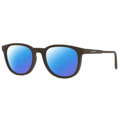 Arnette AN4289 Unisex Designer Polarized Bifocal Sunglasses Brown 53mm 41 Option Blue Mirror