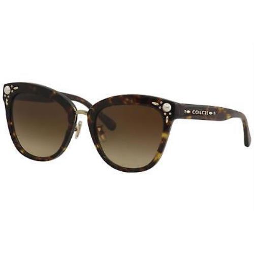 Coach HC8266H HC/8266/H 512074 Dark Tortoise Fashion Square Sunglasses 53mm