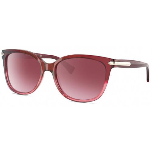 Coach HC8132 Cat Eye Sunglasses Glitter Pink Crystal/burgundy Red Gradient 57 mm