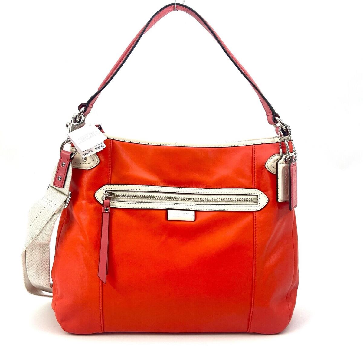 Coach Siasy Spectator Leather Hobo F23903 Vermillion Multicolor