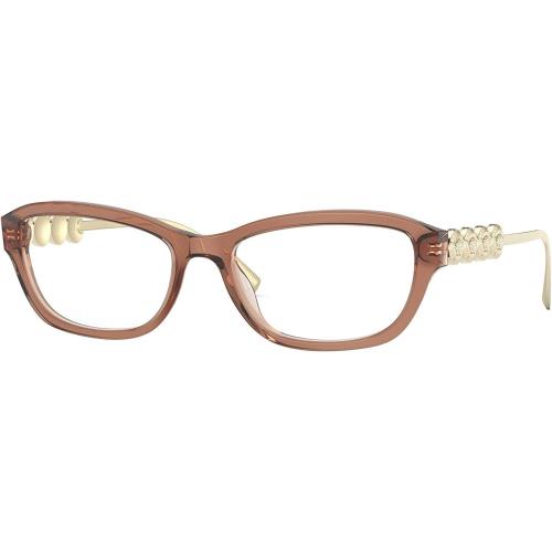 Versace Eyeglasses Frames VE 3279 5325 52-17-135 Transparent Brown Made in Italy