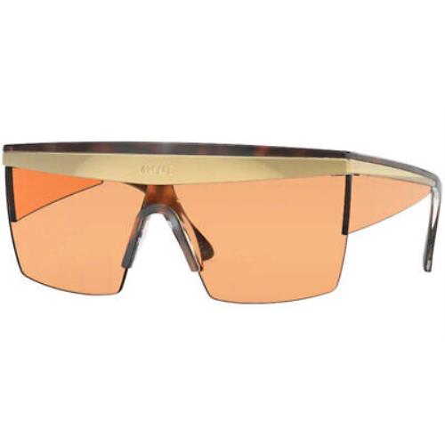 Versace VE2254 100274 Sunglasses Havana/dark Orange Shield 44mm