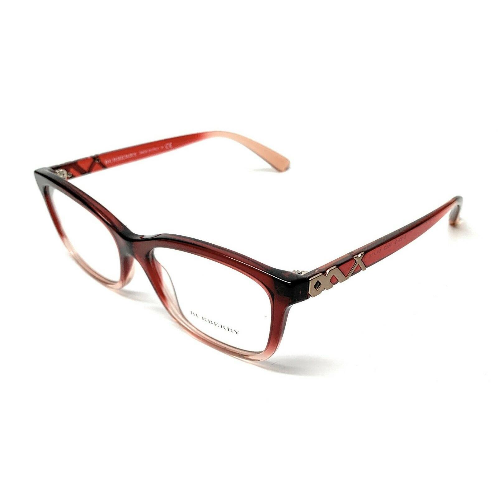 Burberry B 2249 3553 Red Faded Women`s Eyeglasses Frame 54-16