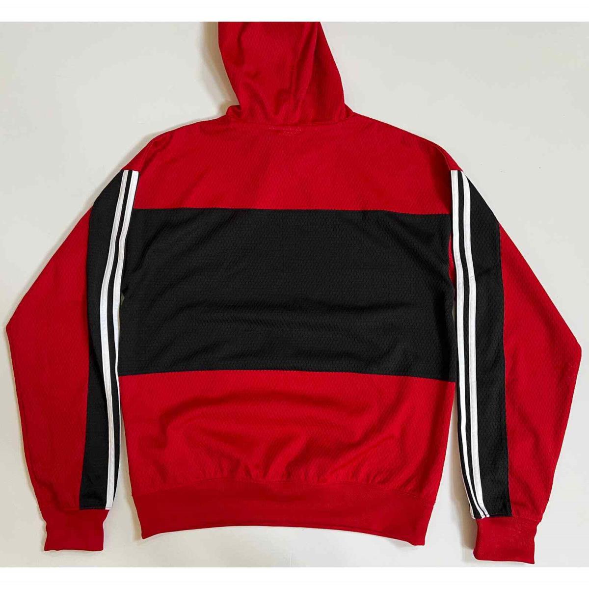 Adidas Originals Mesh Layup Hoodie Red Black EI7515 Men`s Size S