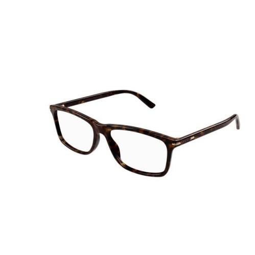 Gucci GG14470 002 Havana Clear Rectangular Men`s Eyeglasses