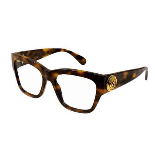 Gucci GG1410O-003 Havana Rectangle Women Eyeglasses - Frame: Havana, Lens:
