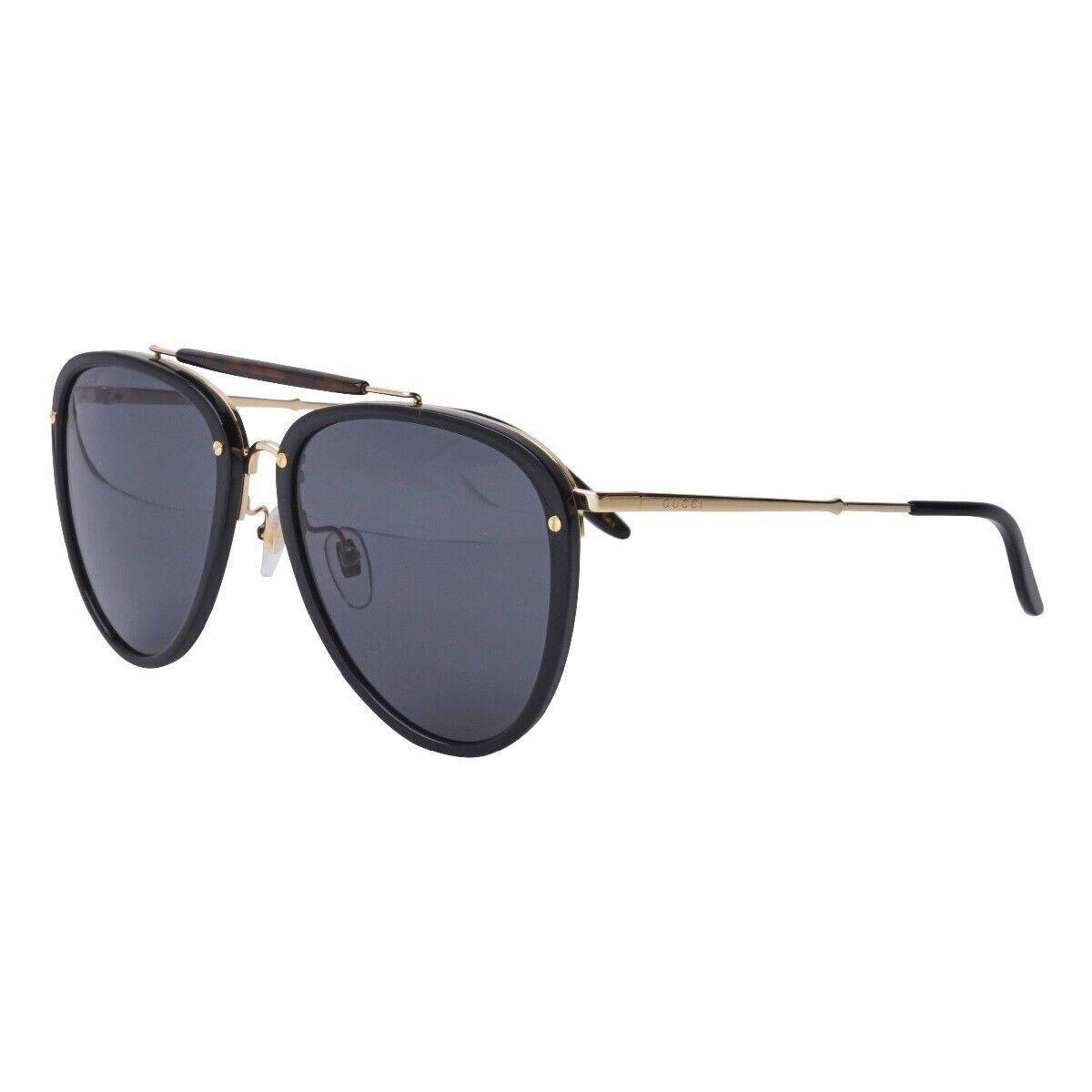 Gucci GG0672S 001 Black Gold/grey 58-19-145 Sunglasses