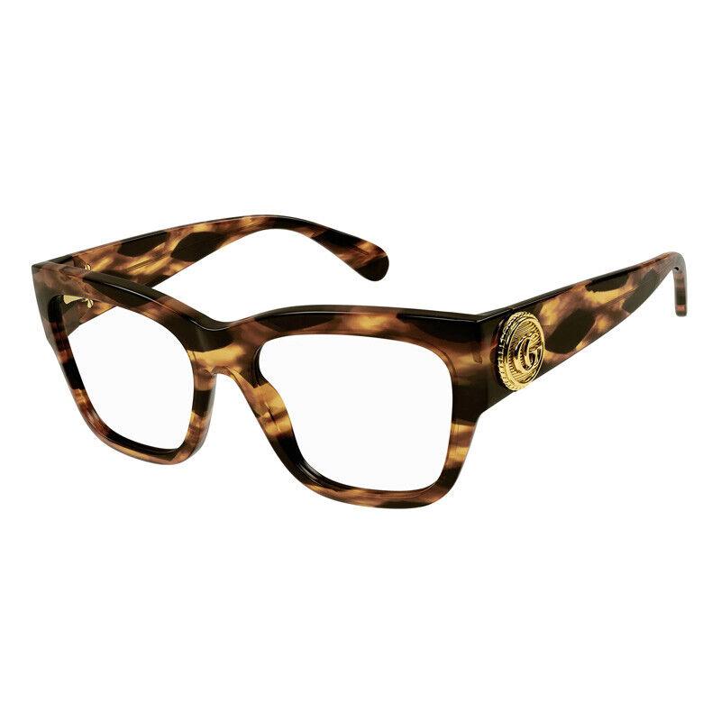 Gucci GG1410O 002 Shiny Havana with Black Big Spots 53mm Eyeglasses