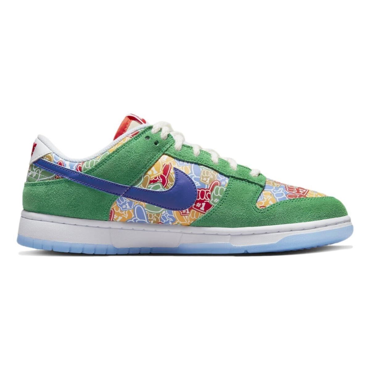 Size 12.5 - Nike Dunk Low `foam Finger` Men`s Shoes DZ5184-300 - Multicolor