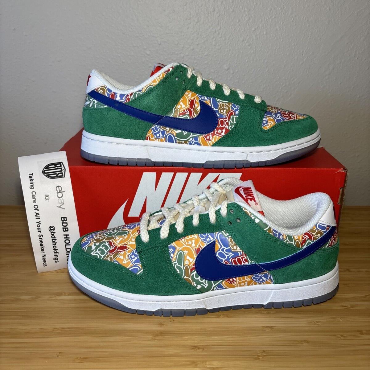 Size 7 - Nike Dunk Low Foam Finger - Green