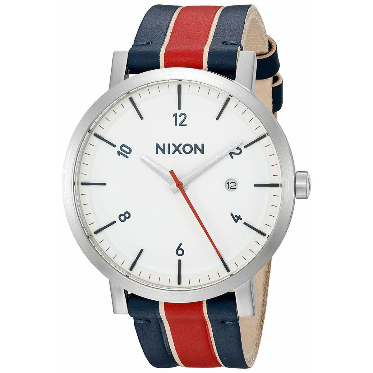 Nixon Rollo Watch Blue and Red Leather Strap A945-1854 / A945 1854 / A9451854