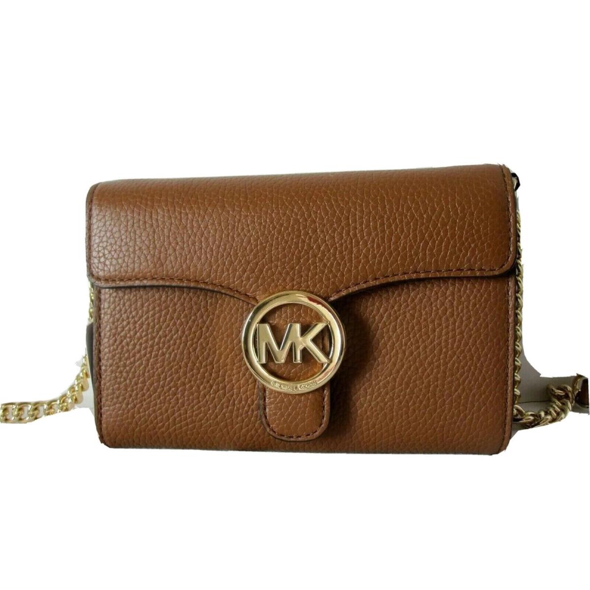 Michael Kors Luggage Vanna LG Phone Crossbody Leather Bag Handbag Purse