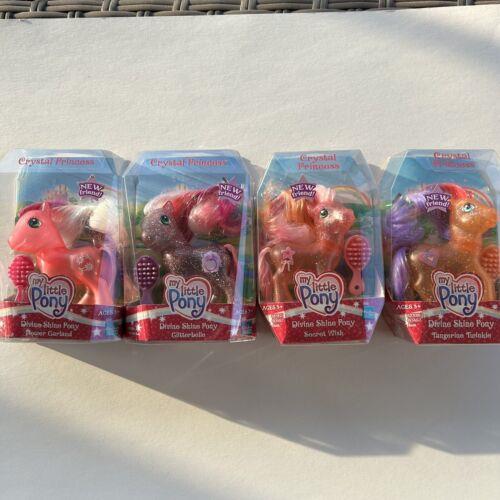 My Little Pony G3 Complete Set of 4 Crystal Princess Divine Shine Rare