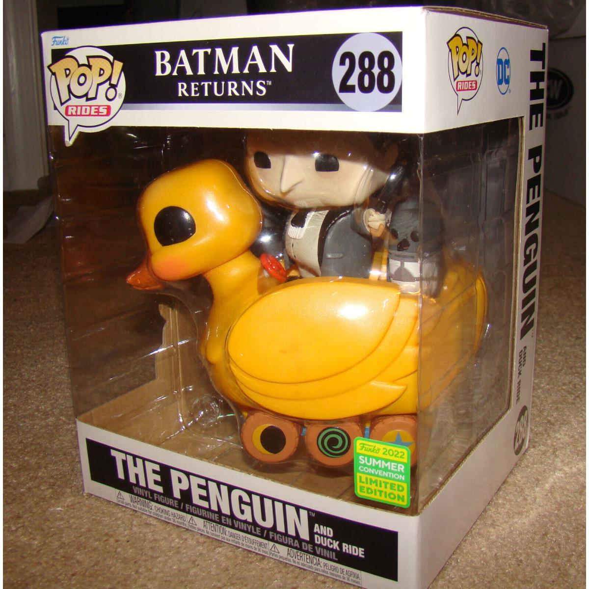 Funko Pop Rides: Batman Returns Penguin Duck Ride 6.14-in Vinyl 288 Limited