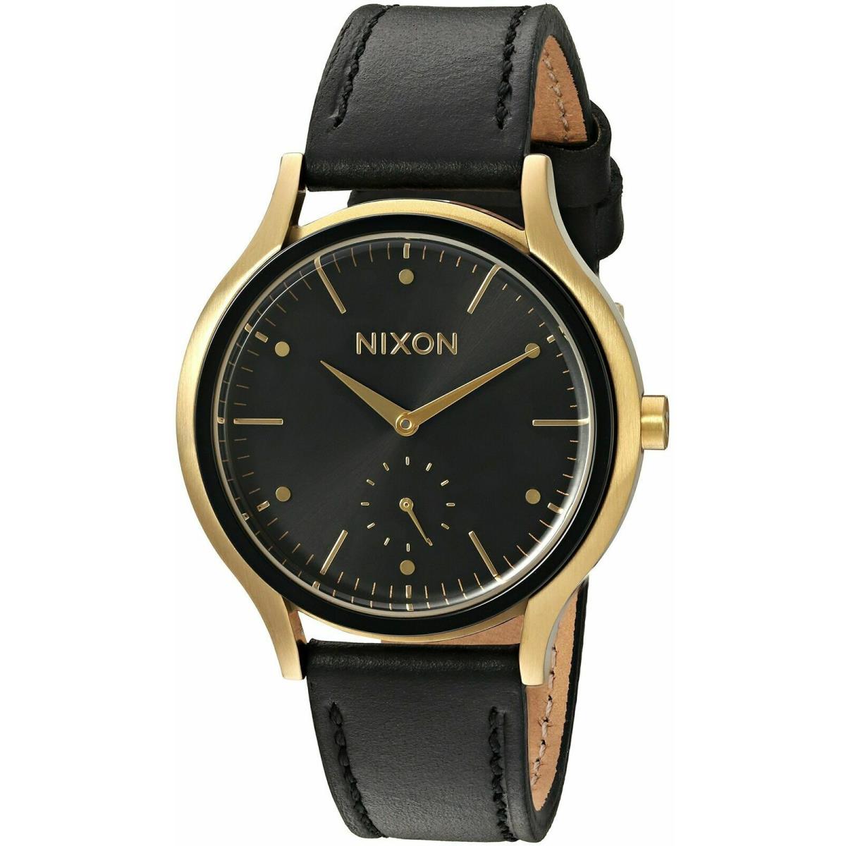 Nixon Sala Black Leather Watch / Gold Balck / A995-513 / A995513 / A995 513