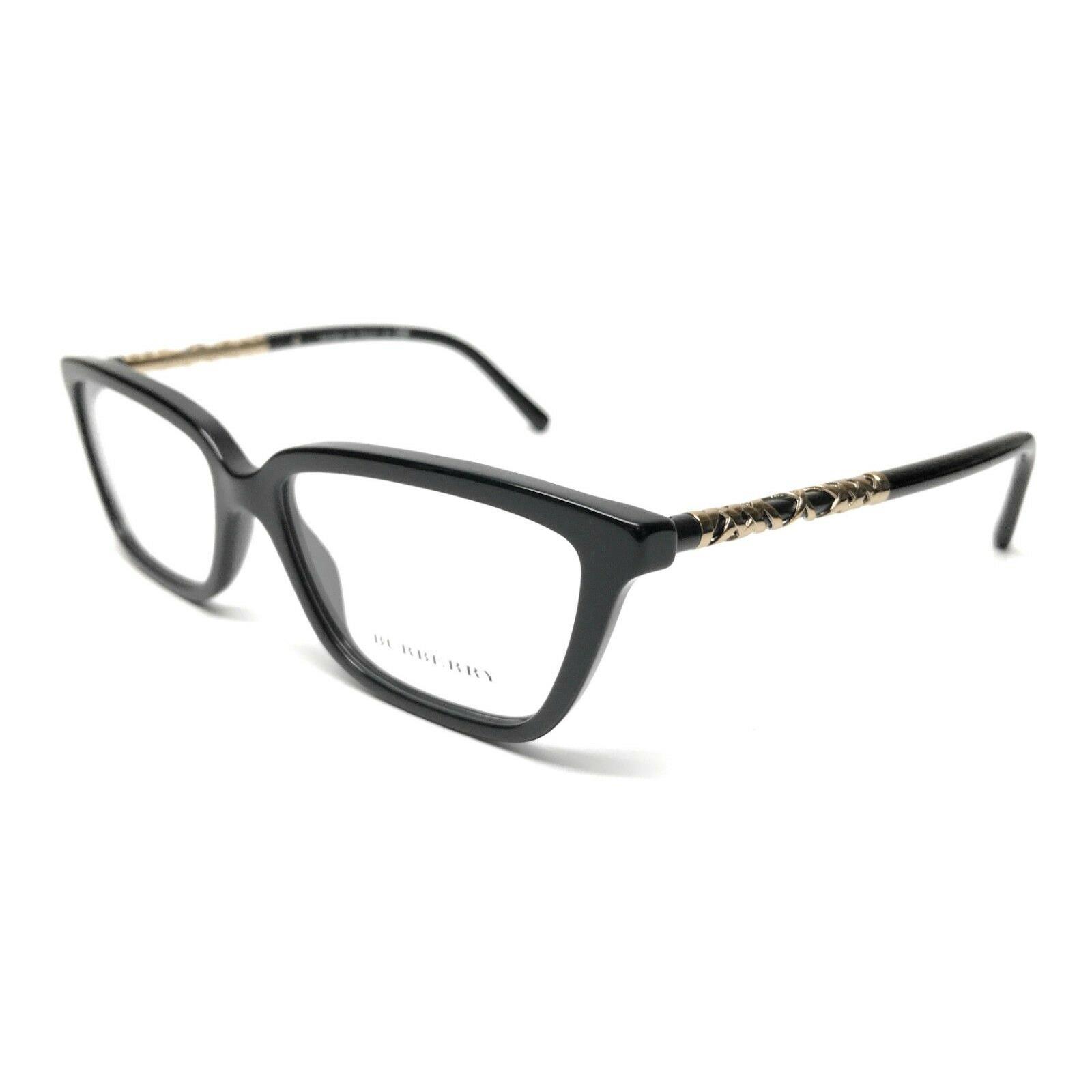 Burberry BE2246 3001 51MM Shiny Black/gold Eyeglasses Italy