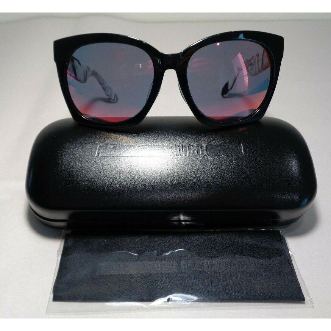 Mcq by Alexander Mcqueen MQ0017SA Black White Red Men`s Sunglasses