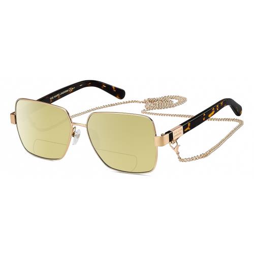 Marc Jacobs MARC495S Women Polarize Bifocal Sunglasses Gold Tortoise 58mm 41 Opt Yellow