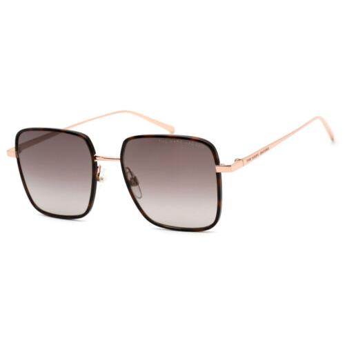 Marc Jacobs 477/S Womens Square Sunglasses Tortoise Havana Rose Gold/brown 51 mm