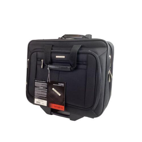 Samsonite 17 Black Wheeled Business Laptop Carry-on Briefcase 43876-1041
