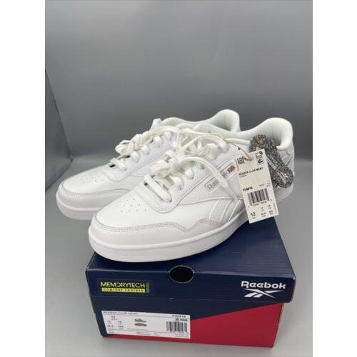 Size 12 Men`s Reebok Athletic Tennis Shoes White Steel FU6816