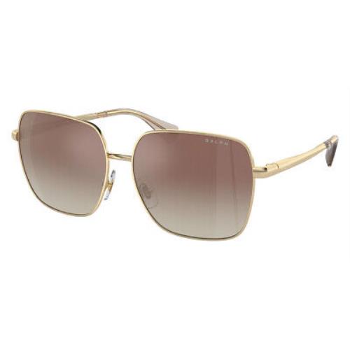 Ralph Lauren RA4142 Sunglasses Shiny Pale Gold / Brown Mirrored Gradient