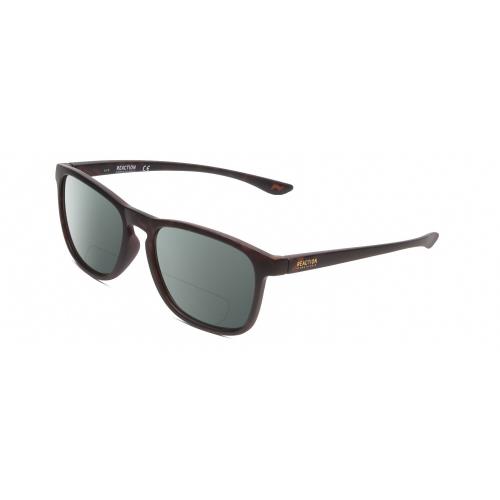 Kenneth Cole Reaction KC2834 Polarized Bifocal Sunglasses in Black Tortoise 56mm Grey