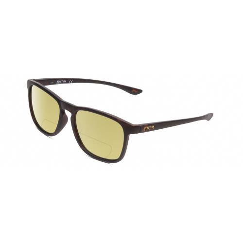 Kenneth Cole Reaction KC2834 Polarized Bifocal Sunglasses in Black Tortoise 56mm Yellow