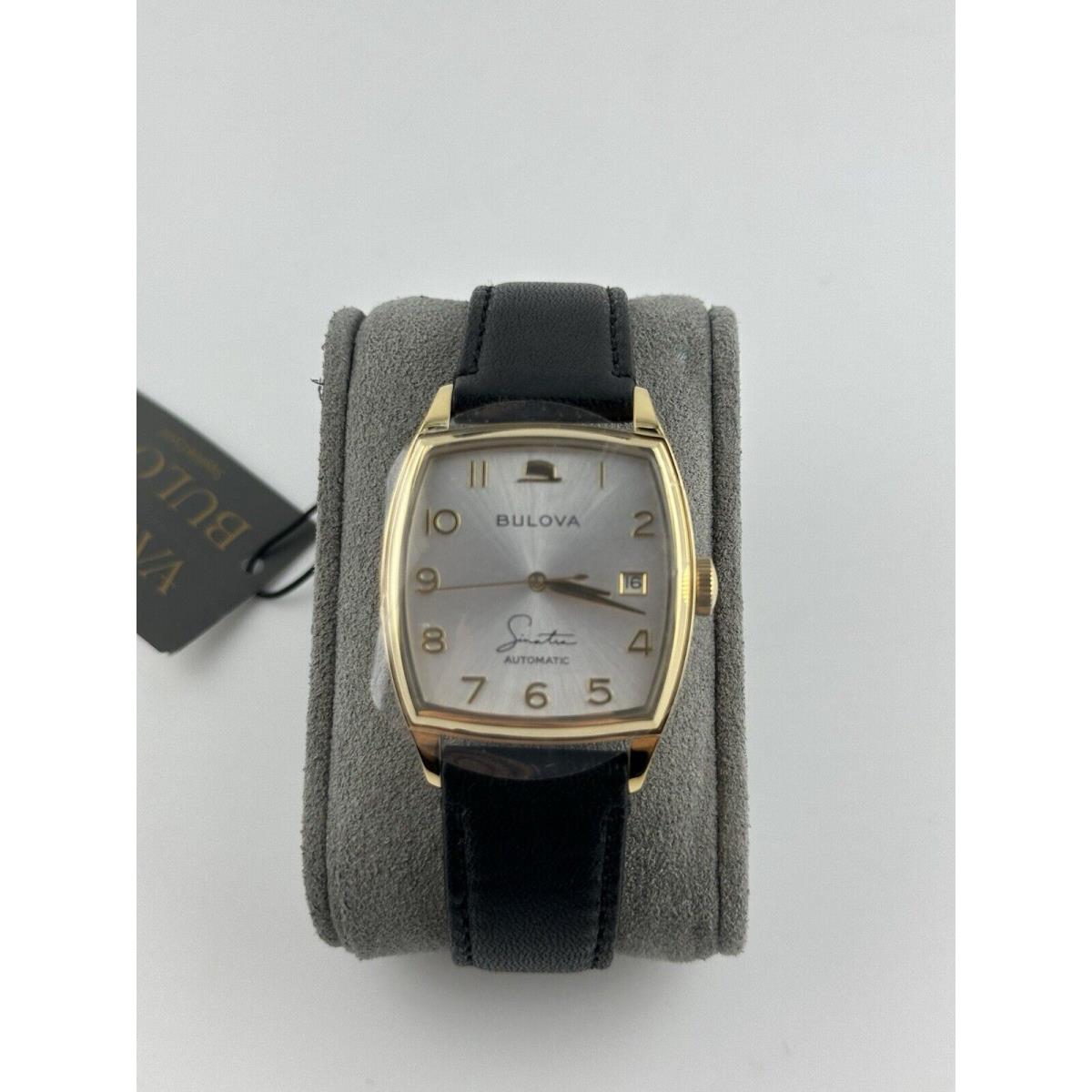 Bulova Frank Sinatra Young at Heart Men`s Silver Watch 97B197 - Dial: Silver, Band: Black