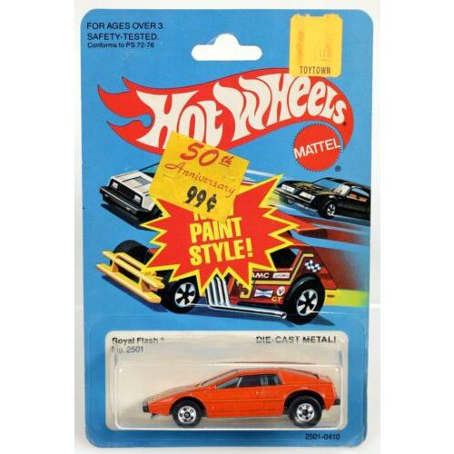 Hot Wheels Vintage Royal Flash 2501 Never Removed From Package 1981 Orange 1:64