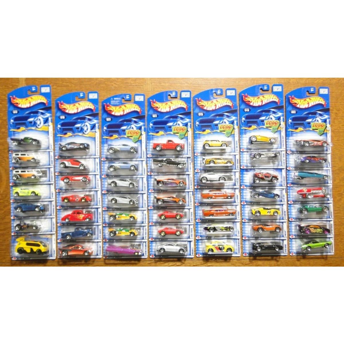 2002 First Editions Complete Set 1-42 Hot Wheels 1:64 on Cards - Nice