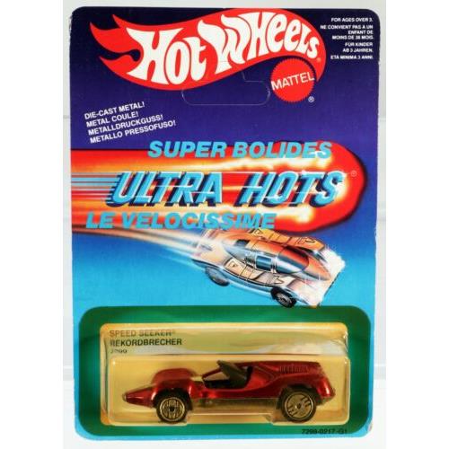 Hot Wheels Speed Seeker Rekordbrecher Foreign Ultra Hots 7299 Nrfp 1983 Red 1:64