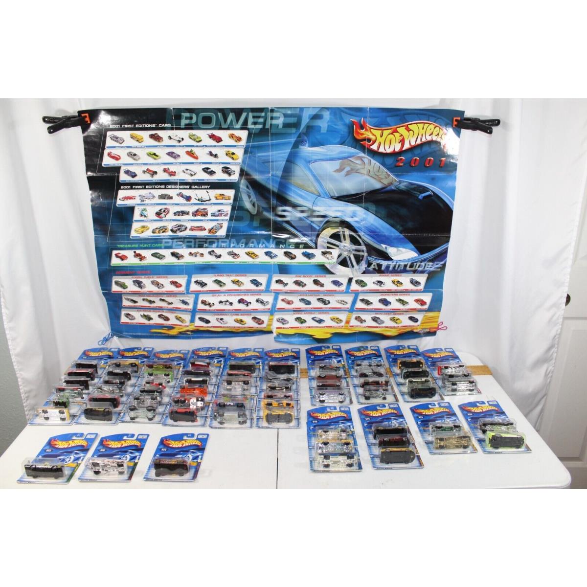 2001 Hot Wheels Series 64 of 96 Car Set Poster First Editions Rat Rods More