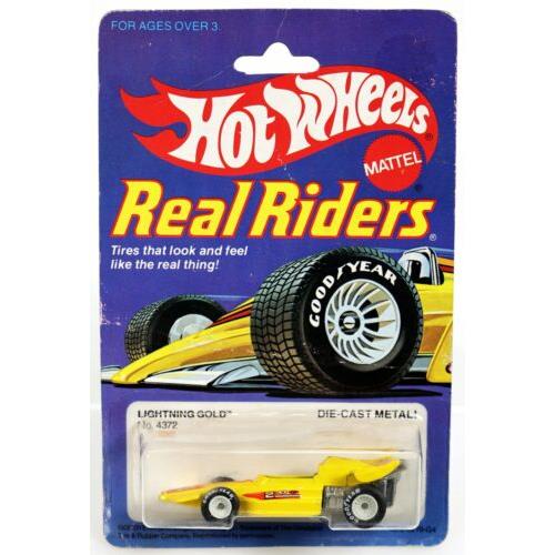 Vintage Hot Wheels Lightning Gold Real Riders Series 4372 Nrfp 1983 Yellow Rrwh