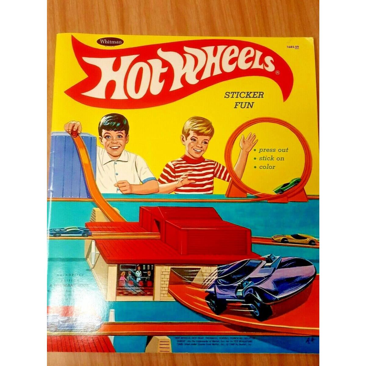 Vintage 1969 Hot Wheels Sticker Fun Book Authorized Edition BY Whitman