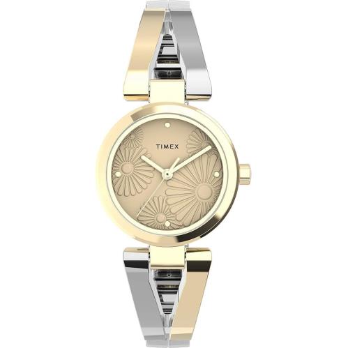 Timex TW2U80700 Women`s Fashion Stretch Bangle Floral 25mm Watch