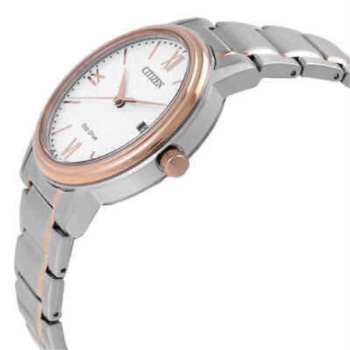 Citizen watch  - Dial: White, Band: Two tone (Silver-tone and Rose Gold tone)