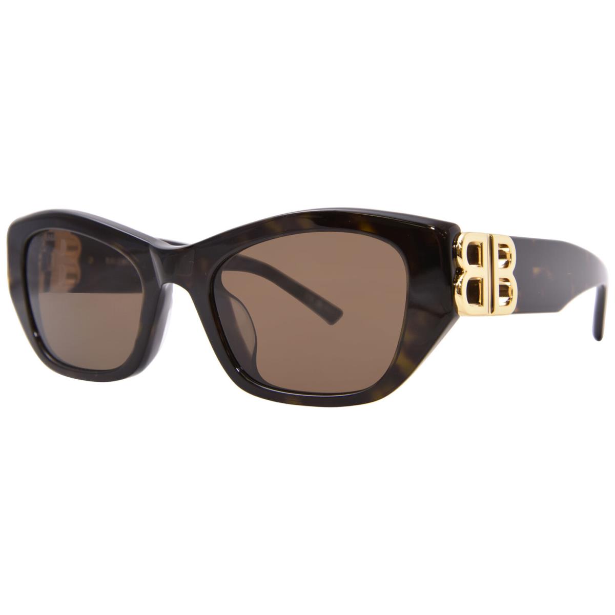 Balenciaga BB0311SK 002 Sunglasses Women`s Havana/gold/brown Cat Eye 53mm