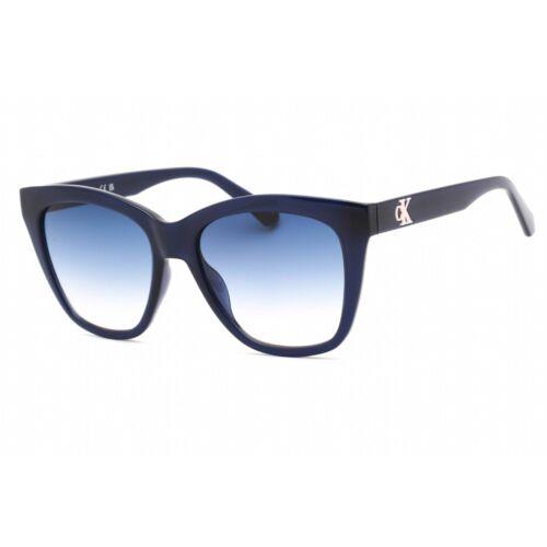 Calvin Klein Jeans Women`s Sunglasses Blue Plastic Cat Eye Frame CKJ22608S 400