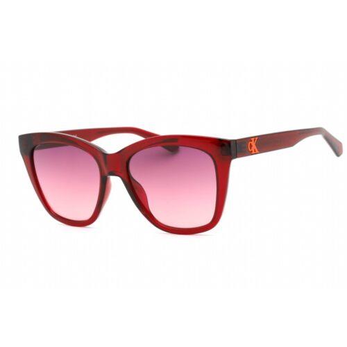 Calvin Klein Jeans Unisex Sunglasses Cherry Plastic Cat Eye Frame CKJ22608S 679