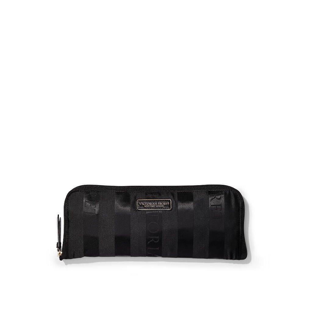 Victoria`s Secret The VS Getaway Packable Weekender Signature Iconic Stripe Bag - Handle/Strap: Black, Hardware: Black, Exterior: Black
