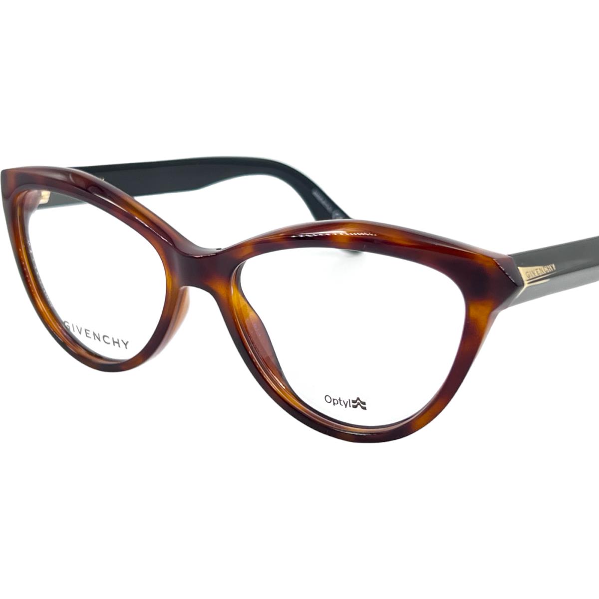 Givenchy GV0009 Women`s Plastic Eyeglass Frame 0QON Havana Black 52-16 W/case