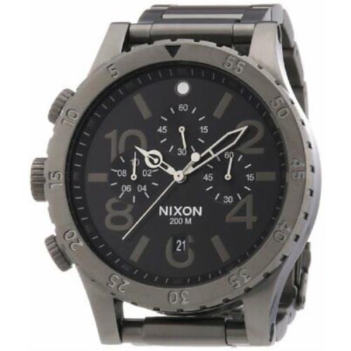 Nixon Black Dial Stainless Steel Chronograph Quartz Mens Watch A486-632