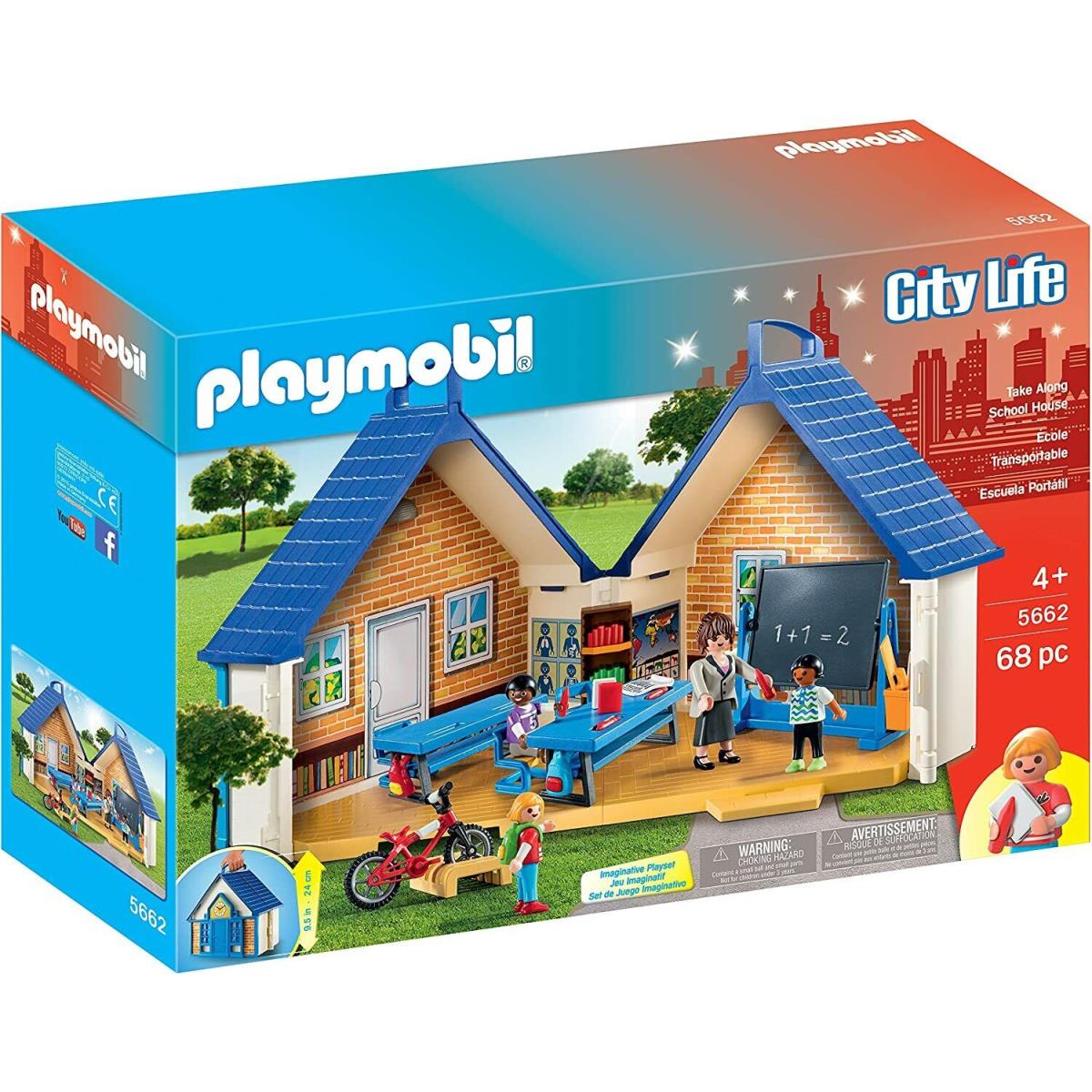 Playmobil City Life Take Along School House 68 Pieces