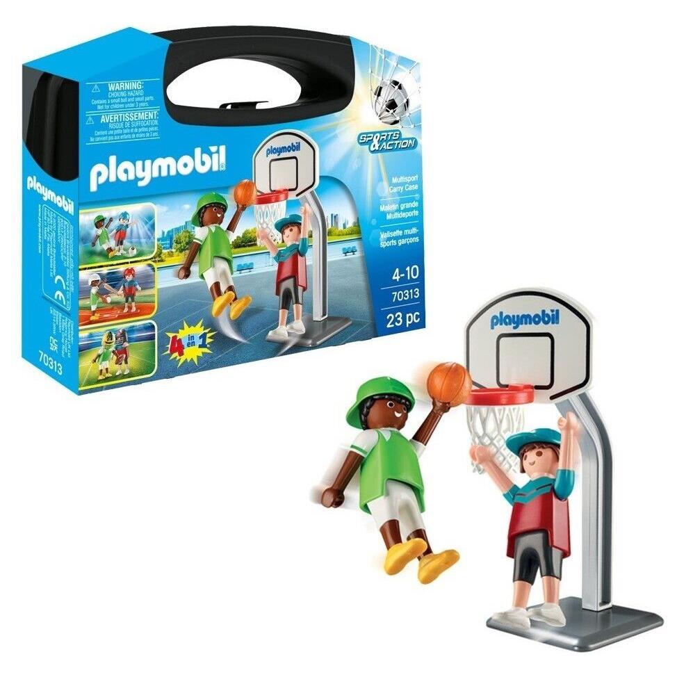 Playmobil 70313 Multi-sport Carry Case Complete Soccer Basketball Baseball