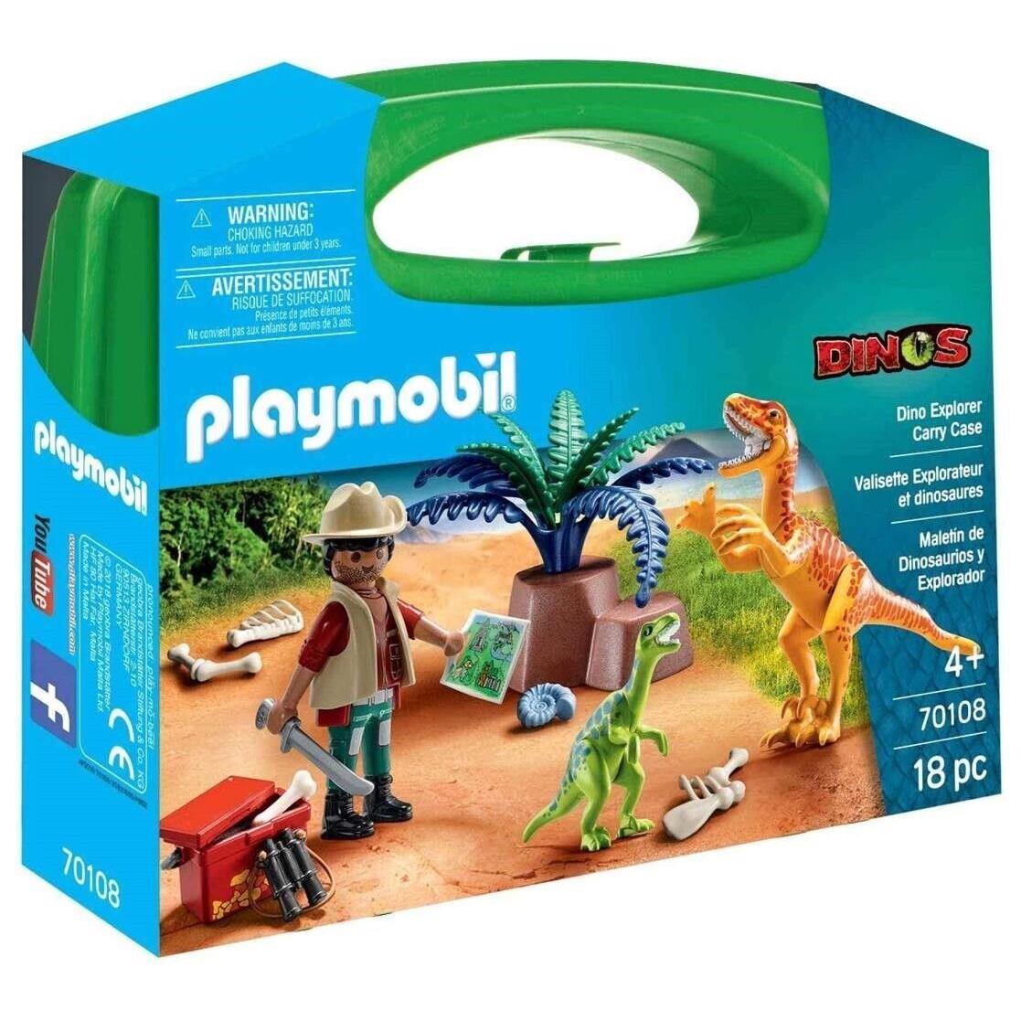 Playmobil Dino Explorer Carry Case Building Set 70108