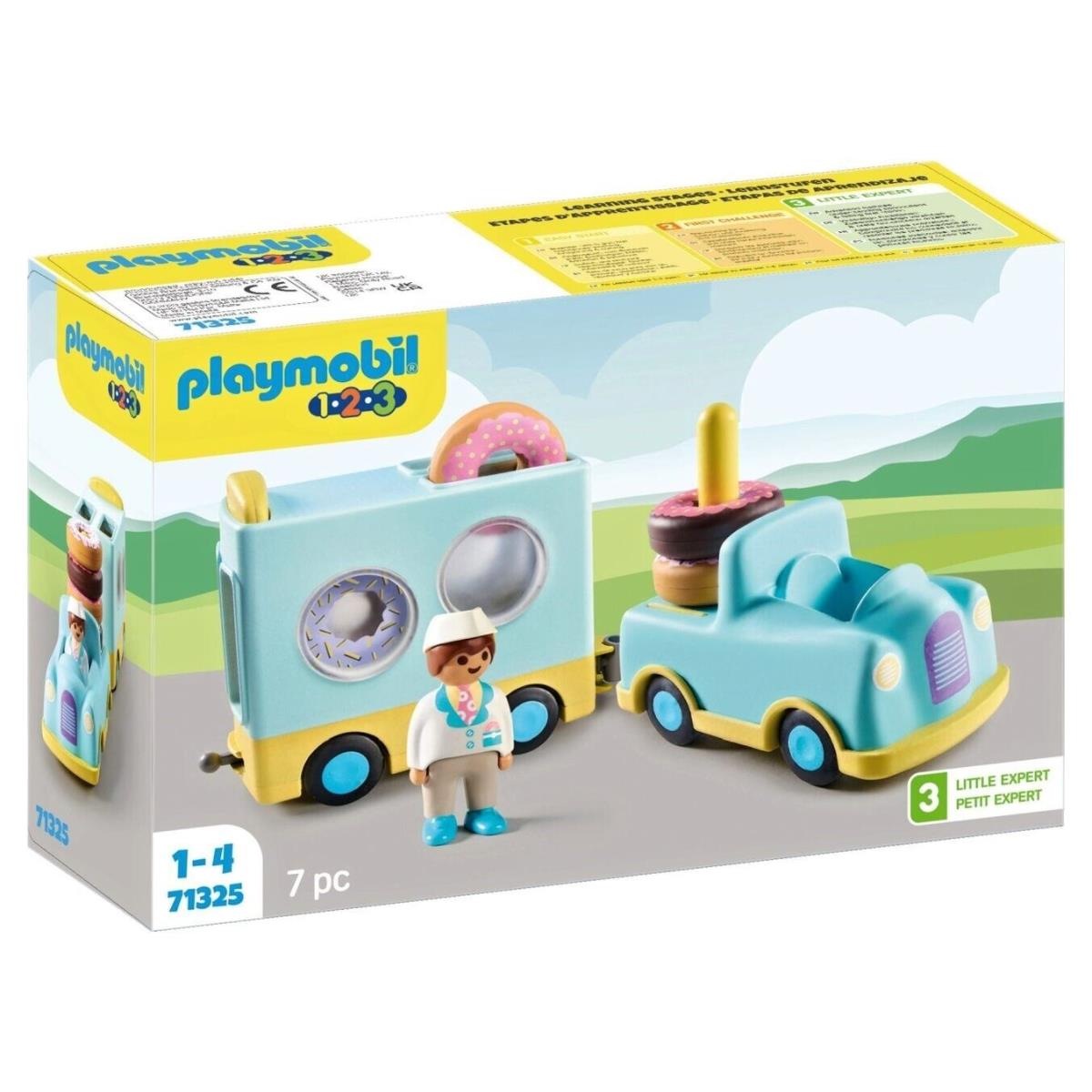 Playmobil 71325 1.2.3: Doughnut Truck with Stacking and Sorting