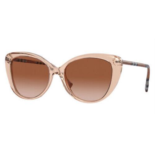 Burberry BE4407 Sunglasses Peach/check Brown / Brown Gradient